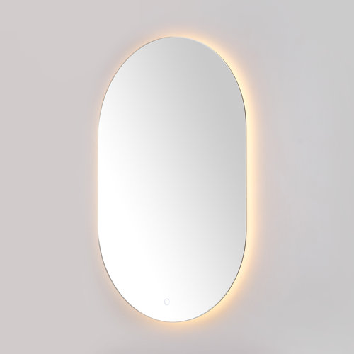 Keiko Frameless Oval LED Wall Mirror AllModern